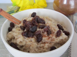 Oatmeal - A hearty breakfast free of the top 8 allergens. 